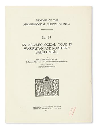 STEIN, MARC AUREL, Sir.  An Archaeological Tour in Waziristan and Northern Baluchistan.  1929